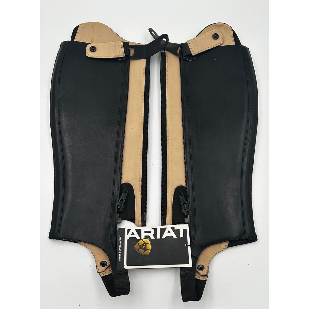 Ariat Black Leather Riding Half Chaps
